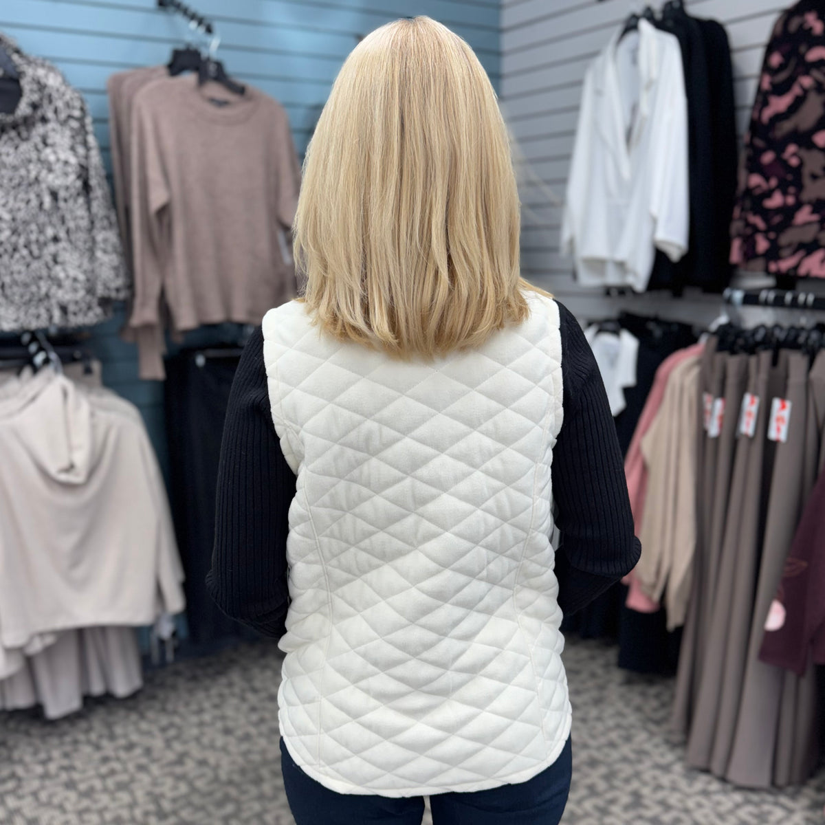 Snap Front Quilted Vest