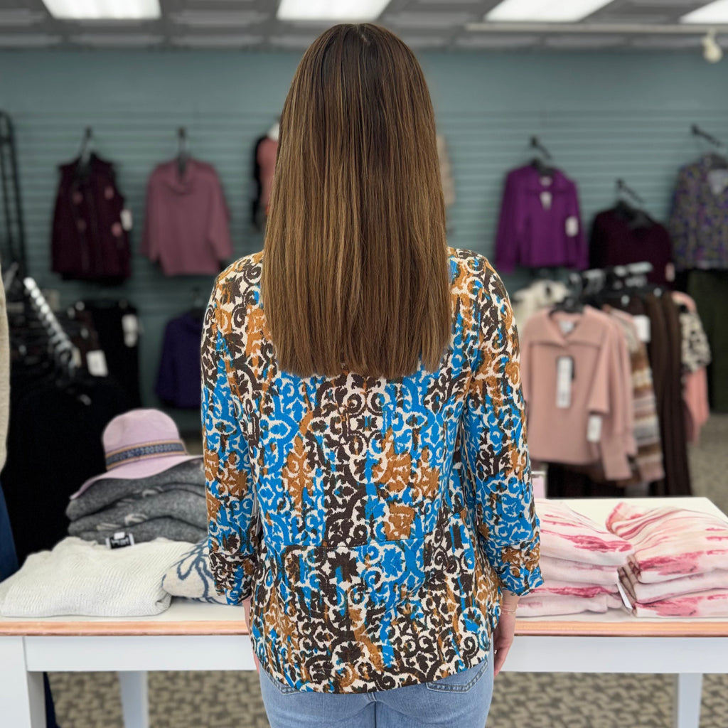 Shirred Sleeve Bateau Neck Top