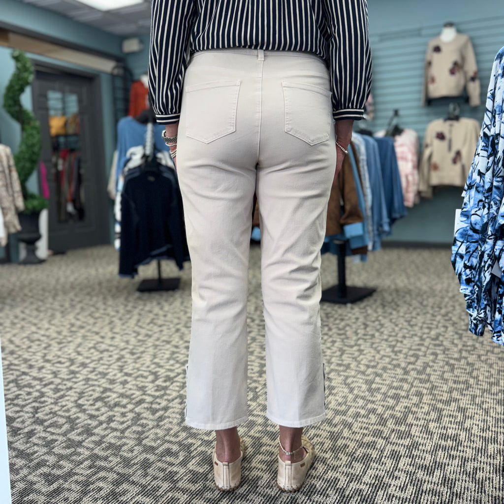 Zip & Button Front 5-Pocket Scallop Hem Crop Pant – Natural