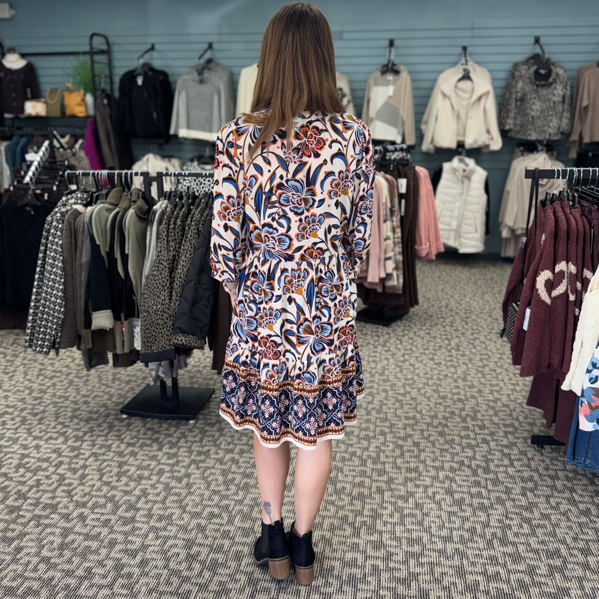 Floral Meadow Flounce Dress