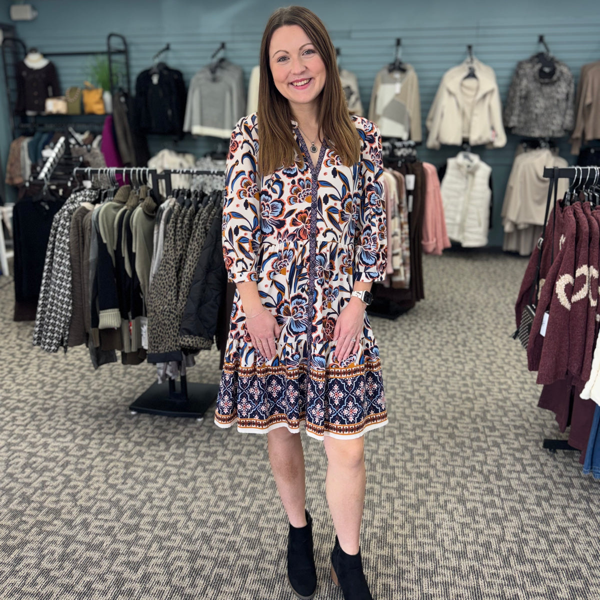 Floral Meadow Flounce Dress