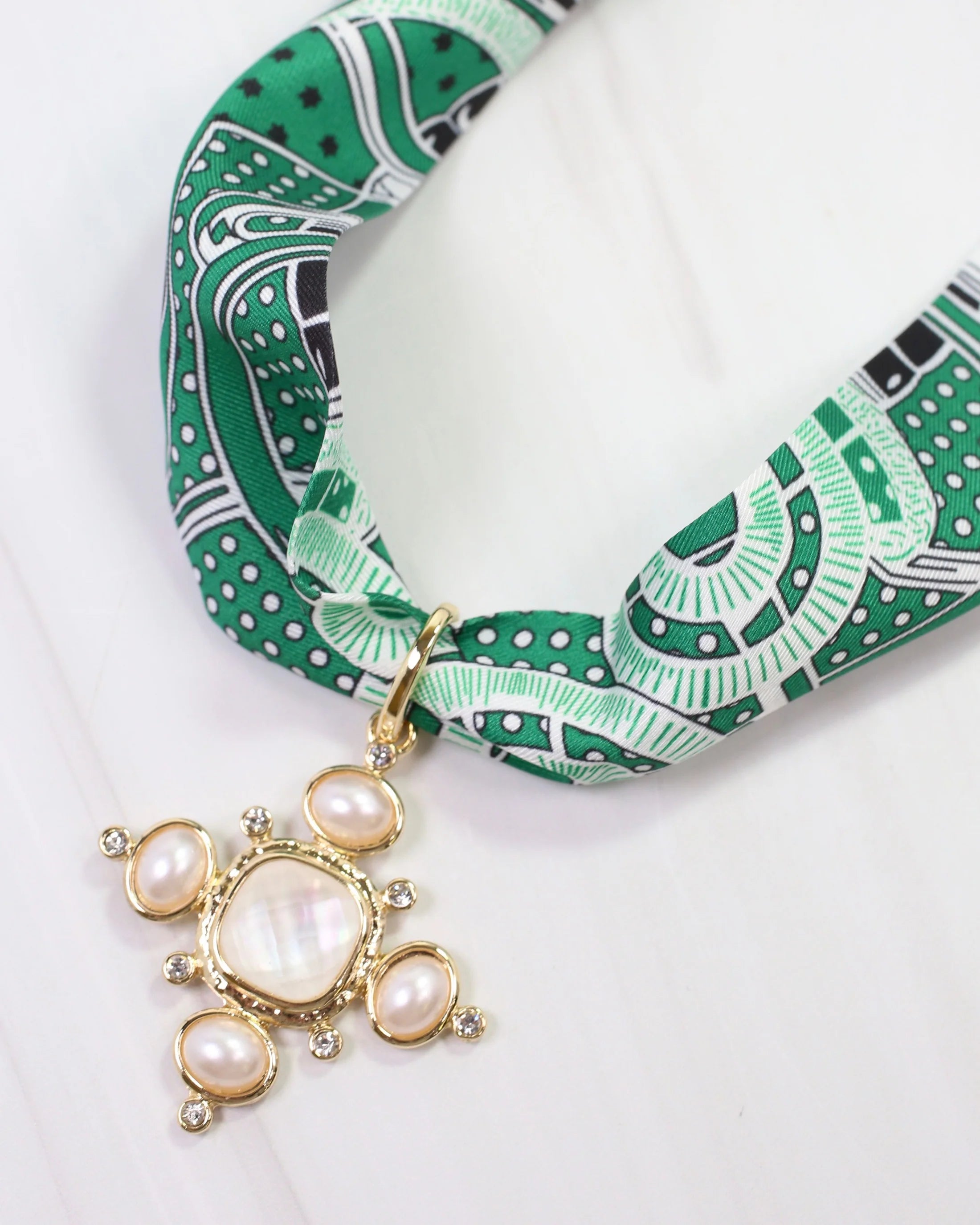 Cline Pearl and CZ Charm