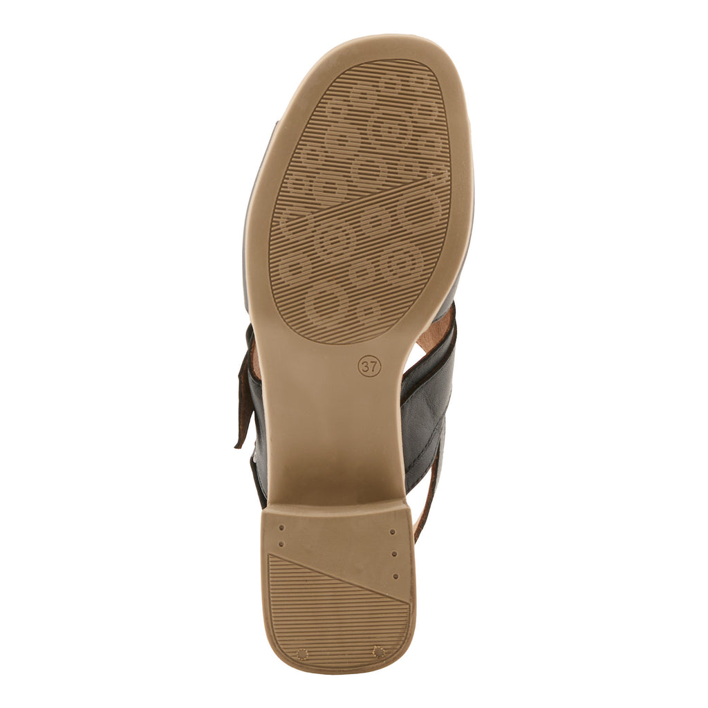 Acoliana Leather Sandal with Oversized Buckle