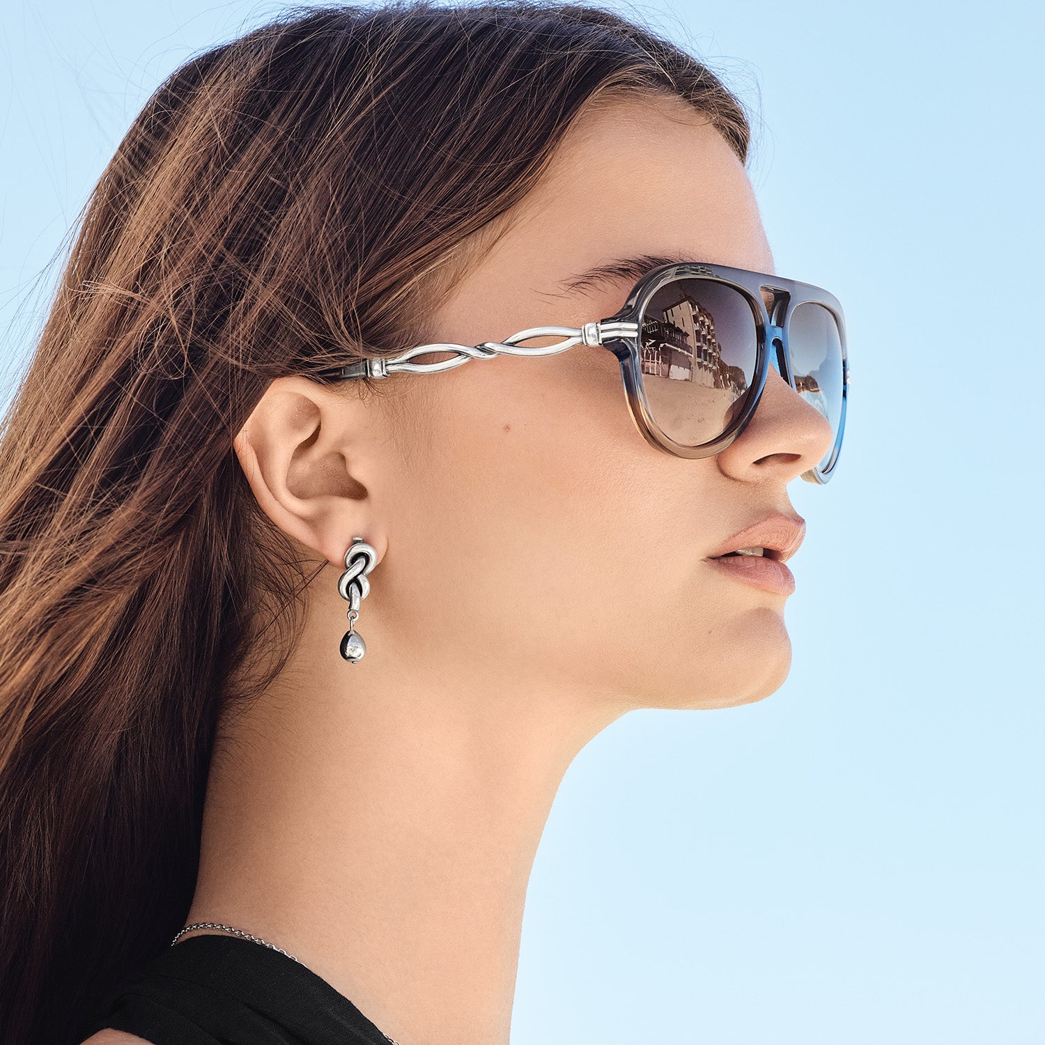 Interlok Twist Aviator Sunglasses