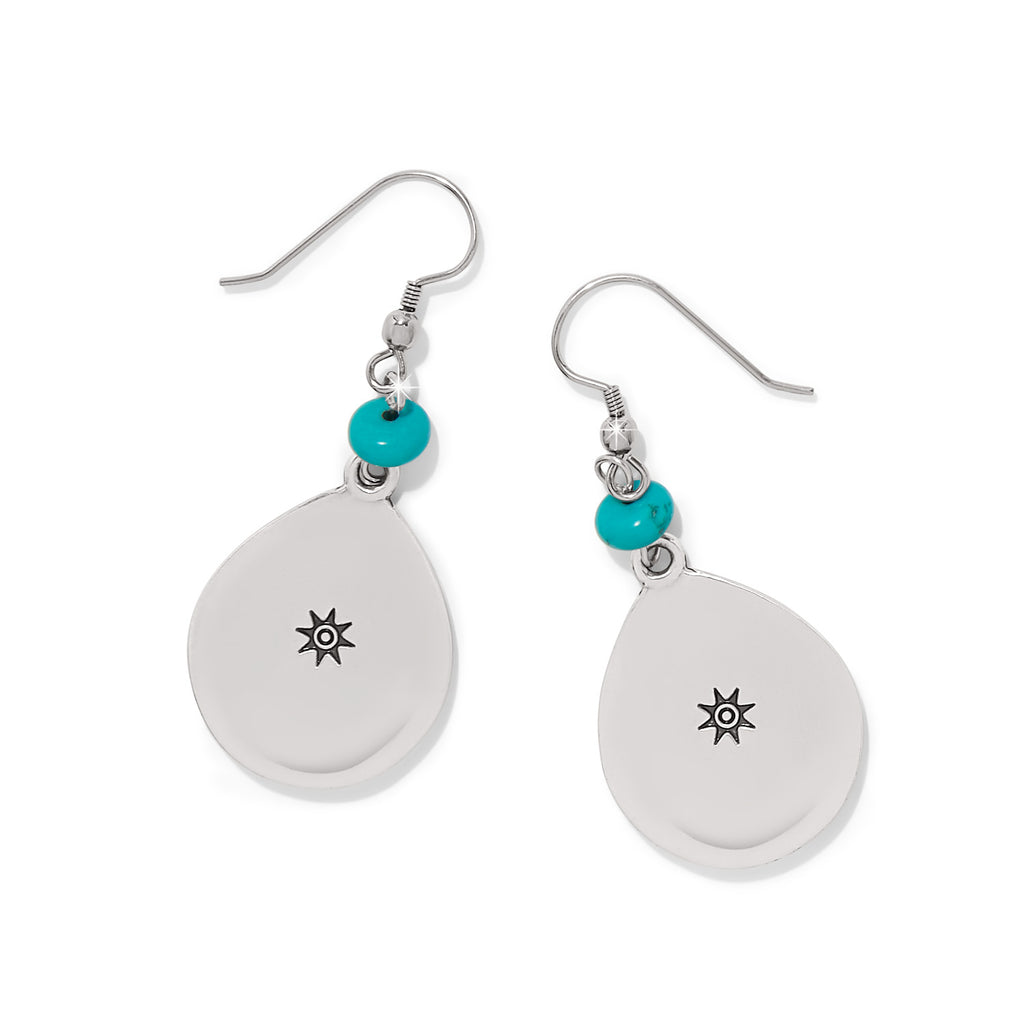 Mosaic Turquoise Teardrop French Wire Earrings