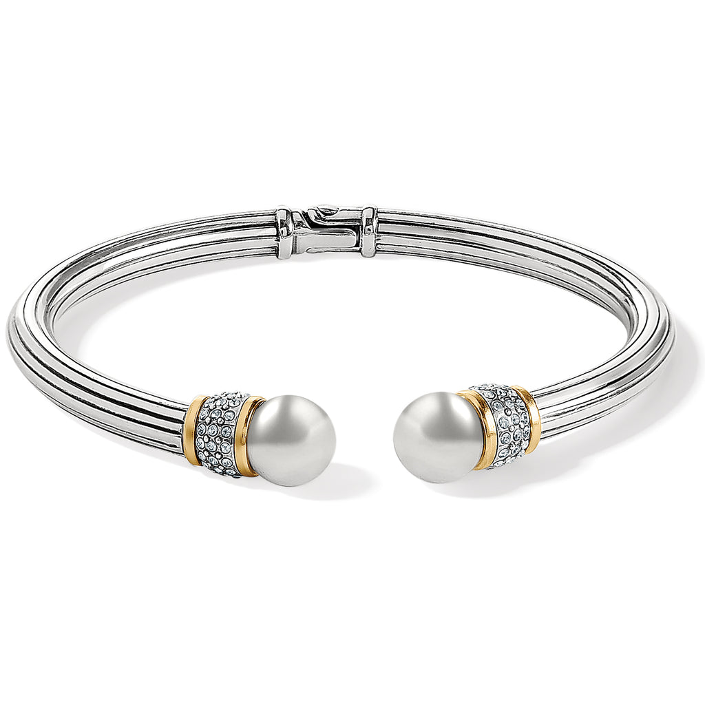 Meridian Open Hinged Bangle-Two Tone