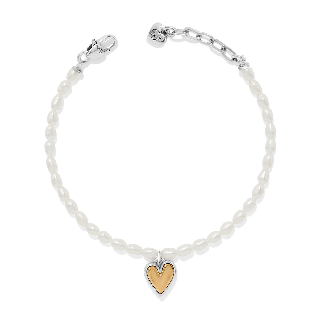 Cascade Embrace Pearl Heart Bracelet