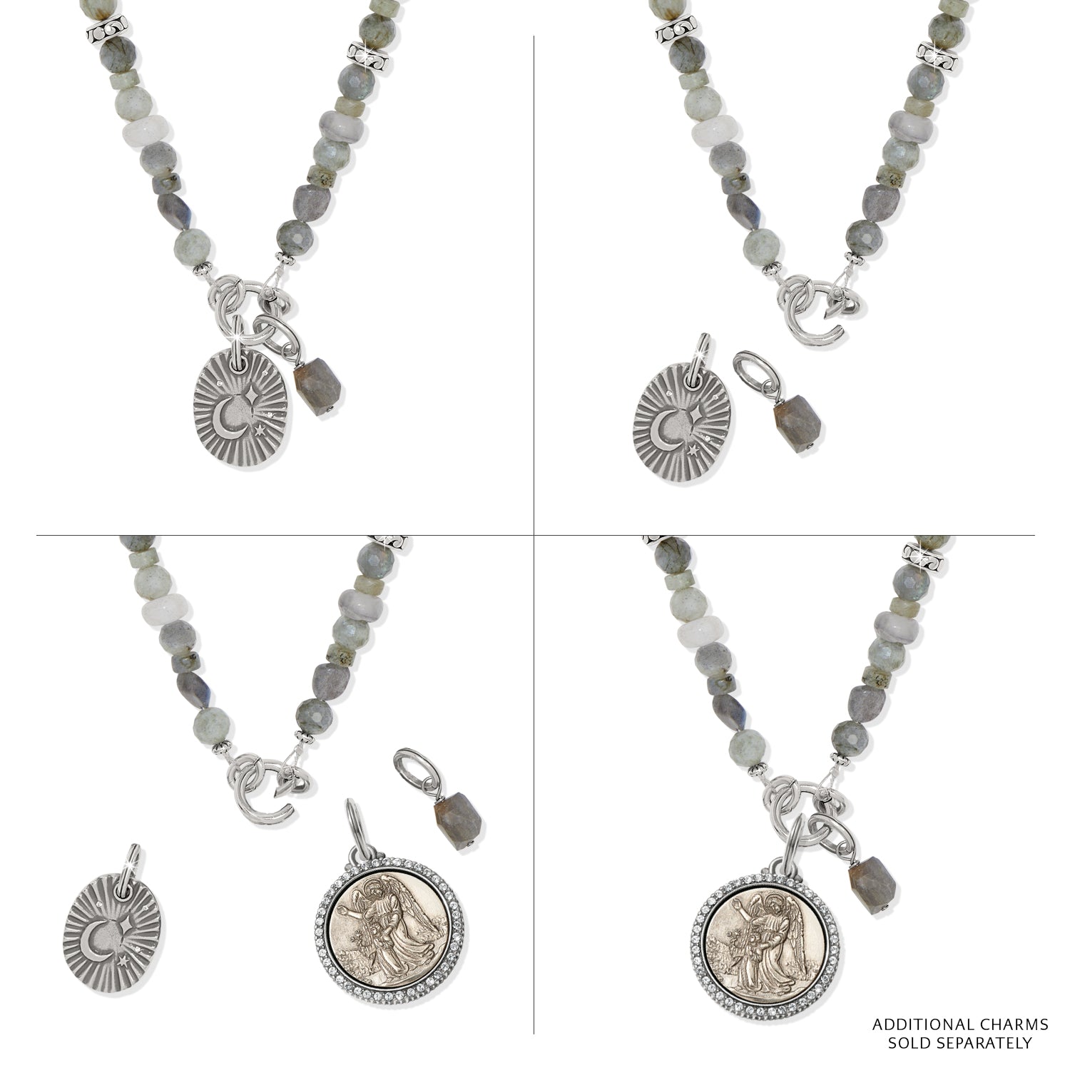 Token Charm Labradorite Necklace