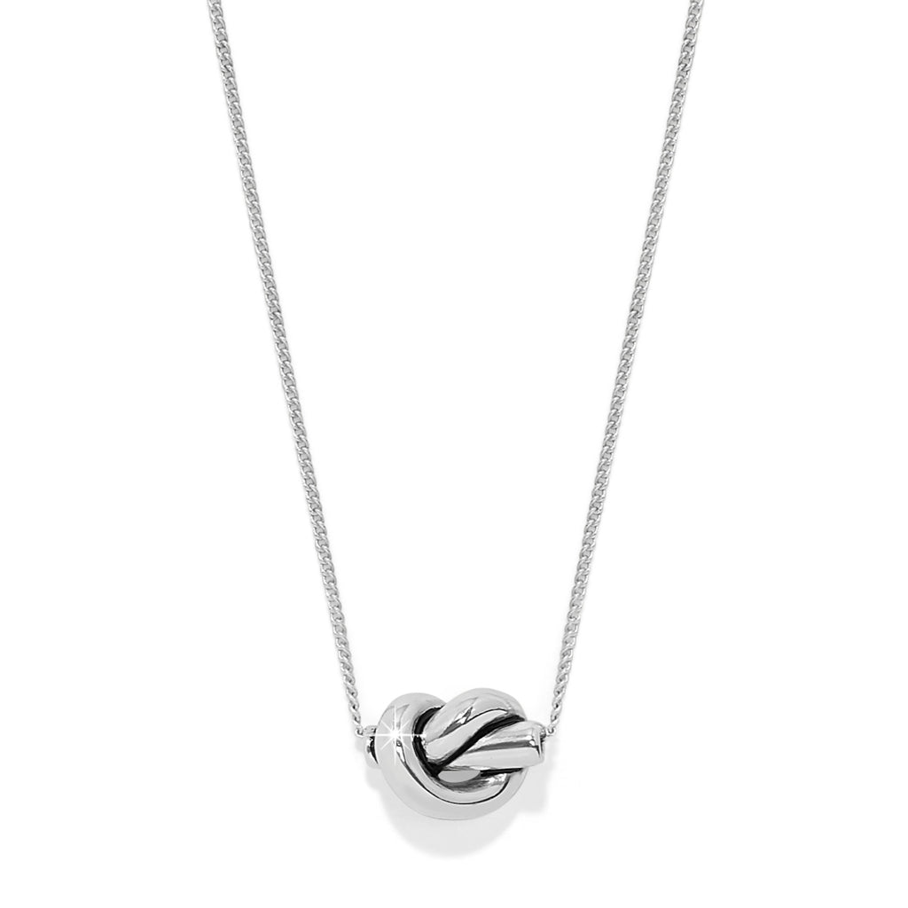 Interlok Single Knot Mini Necklace- Silver
