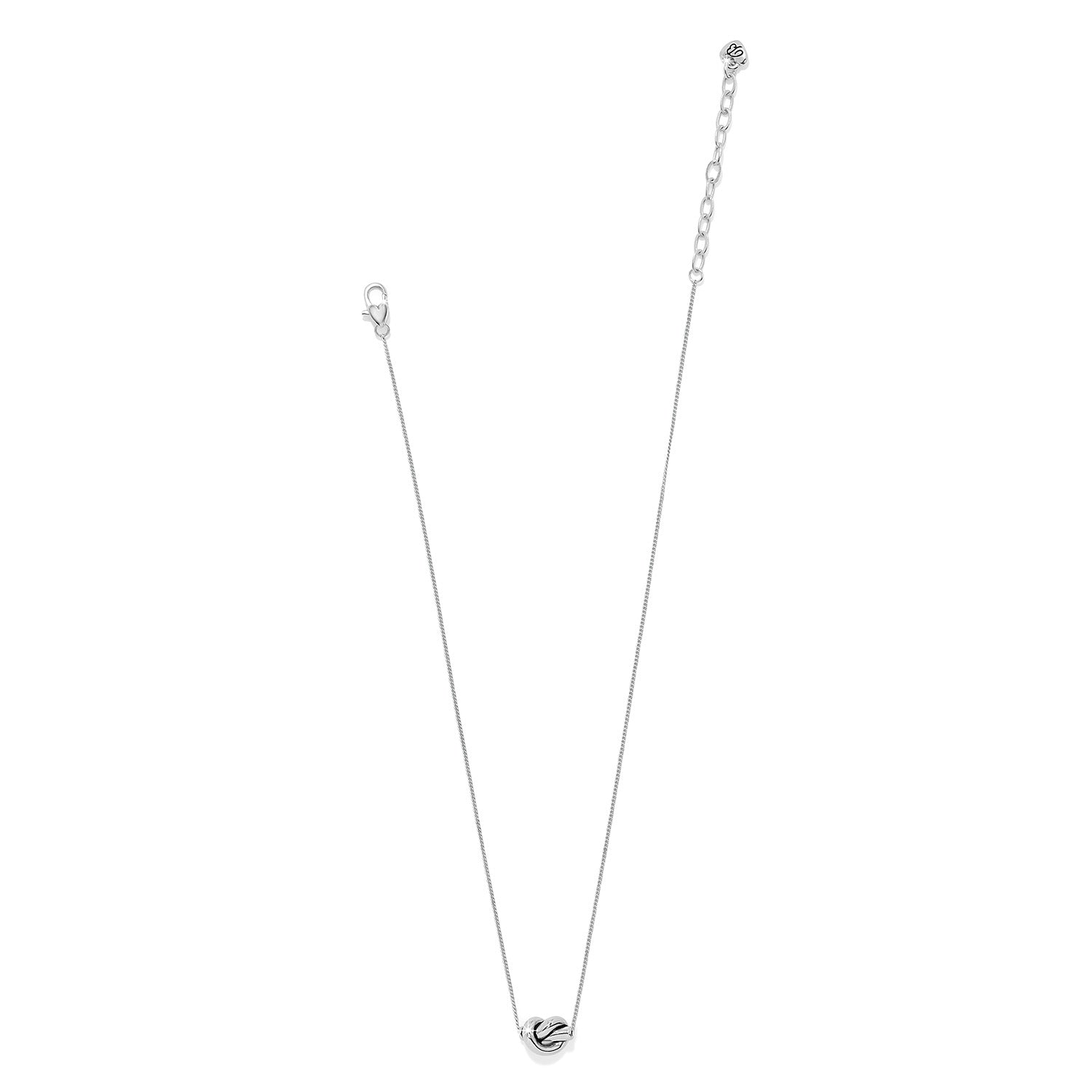 Interlok Single Knot Mini Necklace- Silver