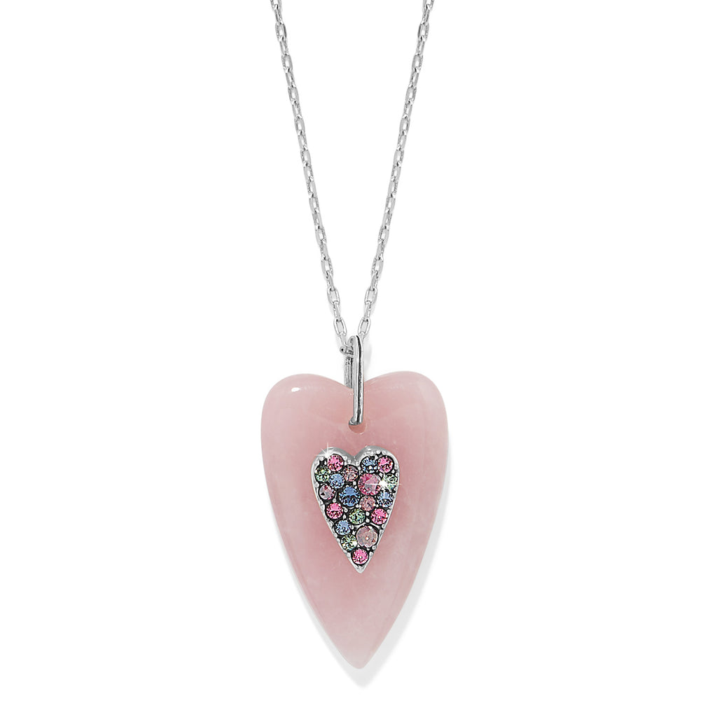 Love Messages B You Pink Quartz Necklace