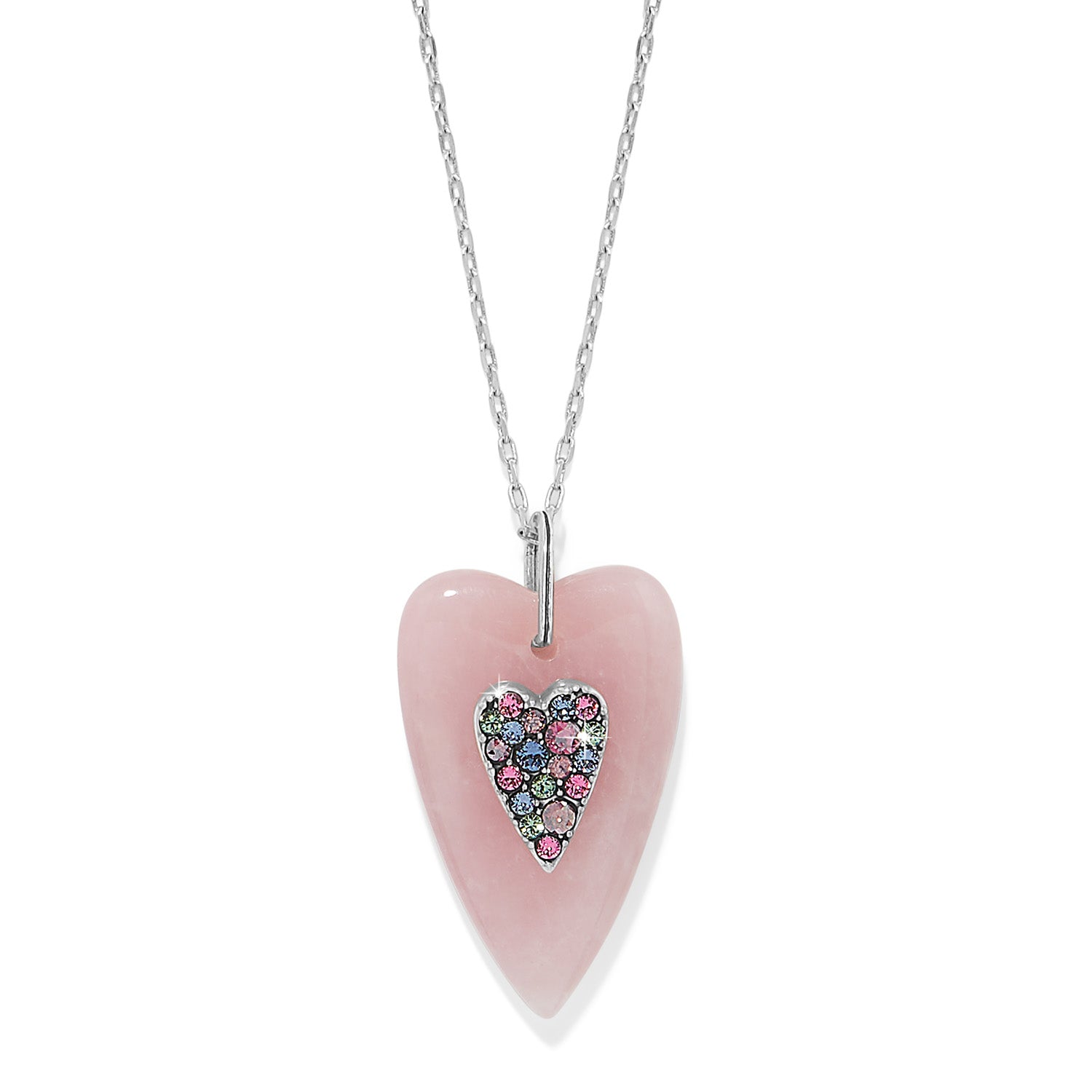 Love Messages B You Pink Quartz Necklace