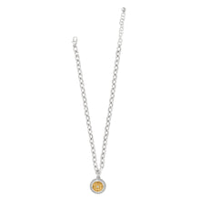 Load image into Gallery viewer, Mosaic Round Two Tone Pendant Necklace
