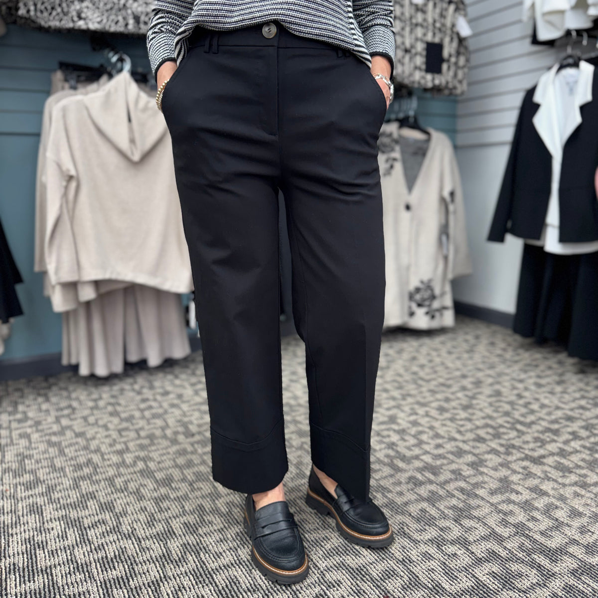 Cropped Straight Leg Stretch Pants
