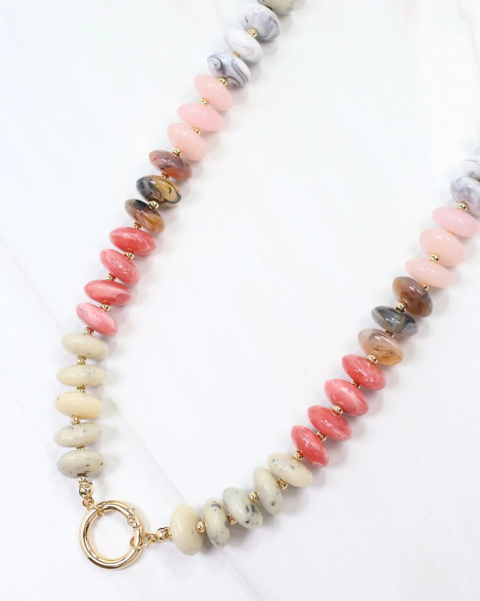 Fort Kent Stone Beaded Toggle Necklace