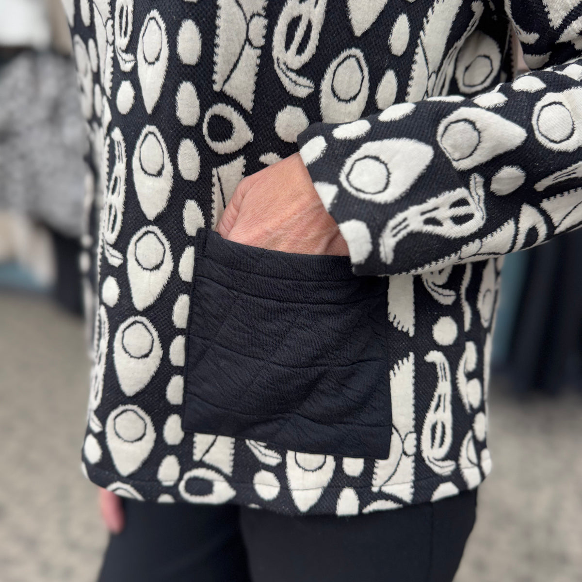 Solid Patch with Pocket Detail Top