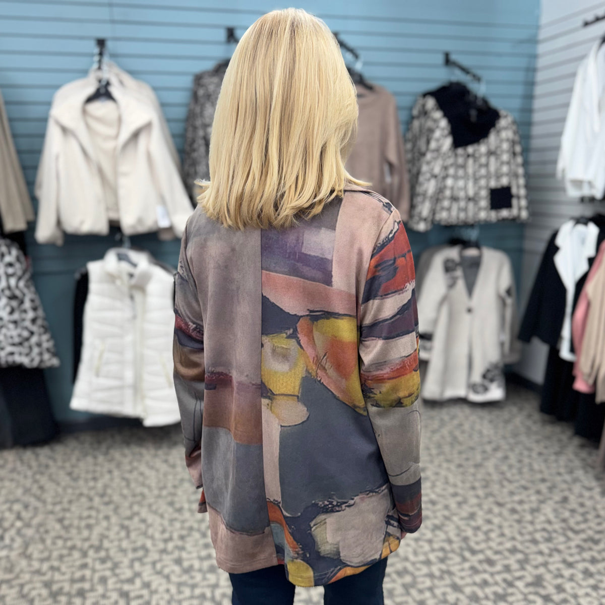 Suede 3-Button Jacket