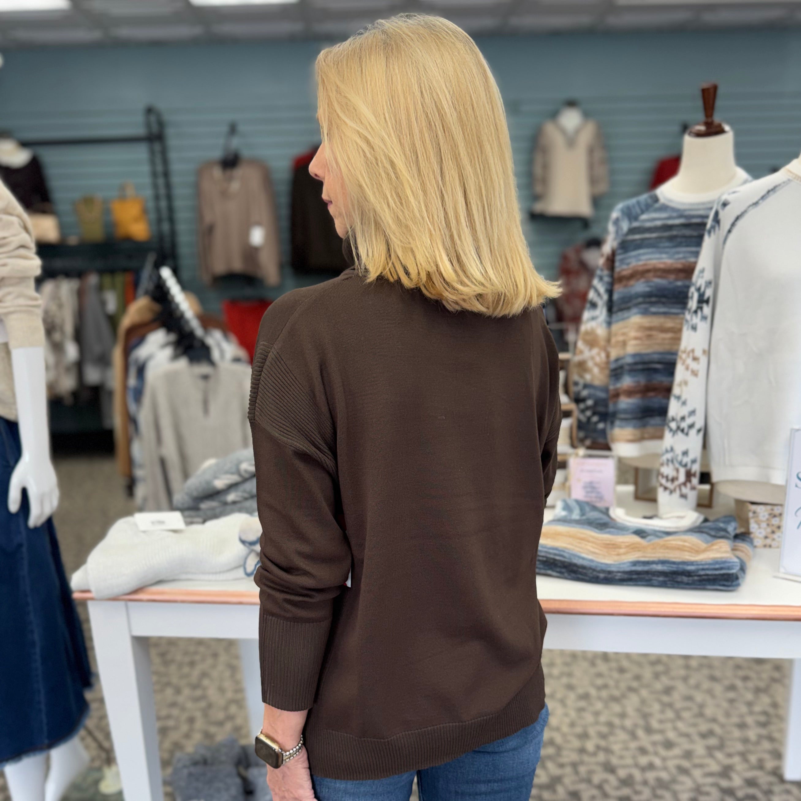 Cowl Neck Lightweight Sweater
