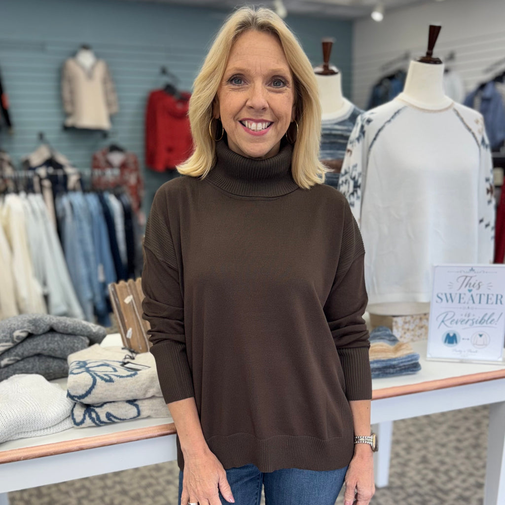 Cowl Neck Lightweight Sweater