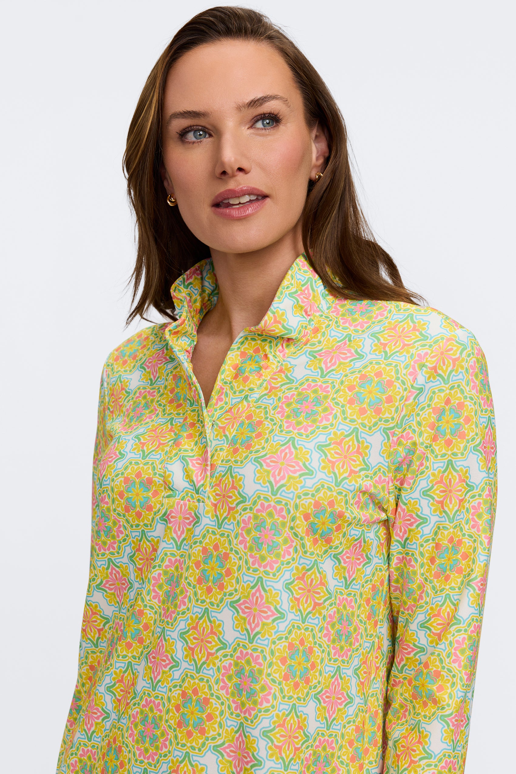 Tammy Sicilian Tile 3/4 Sleeve Dress