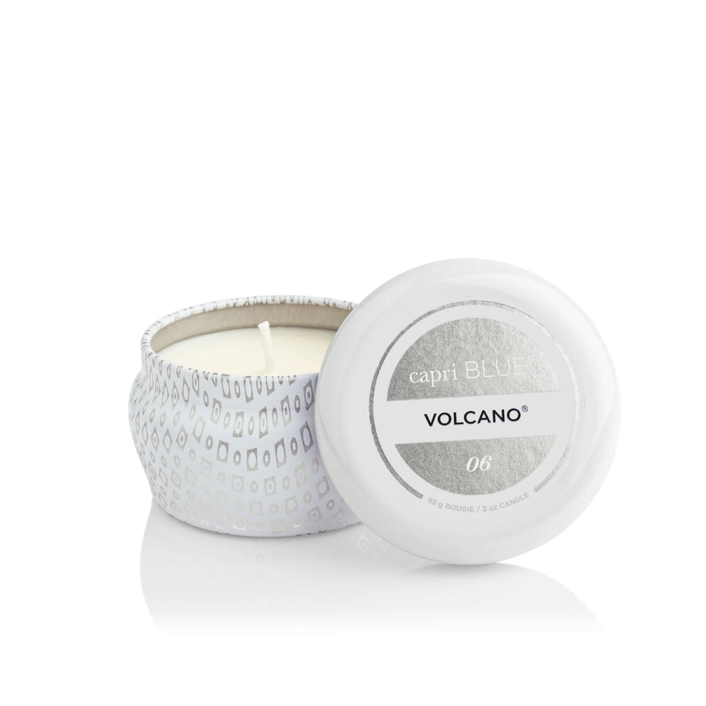 Volcano White Mini Tin Candle