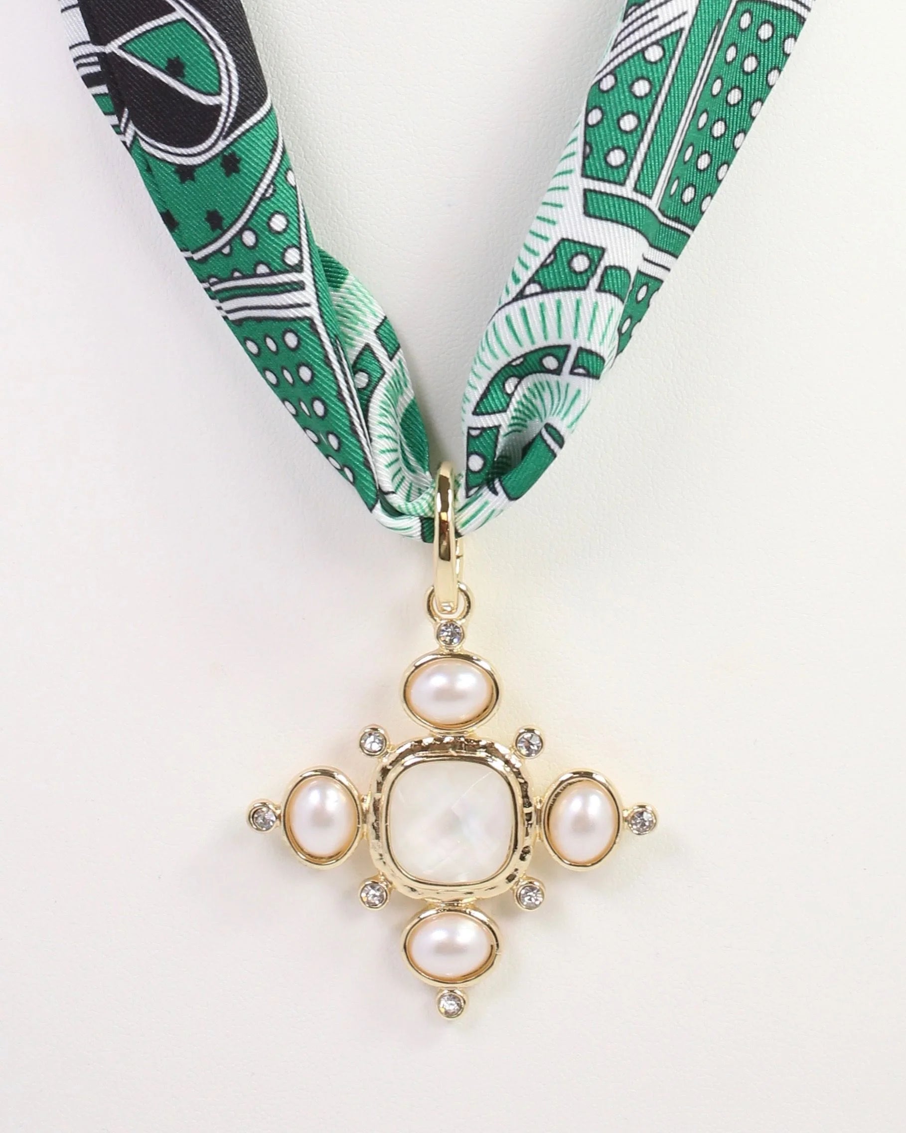 Cline Pearl and CZ Charm