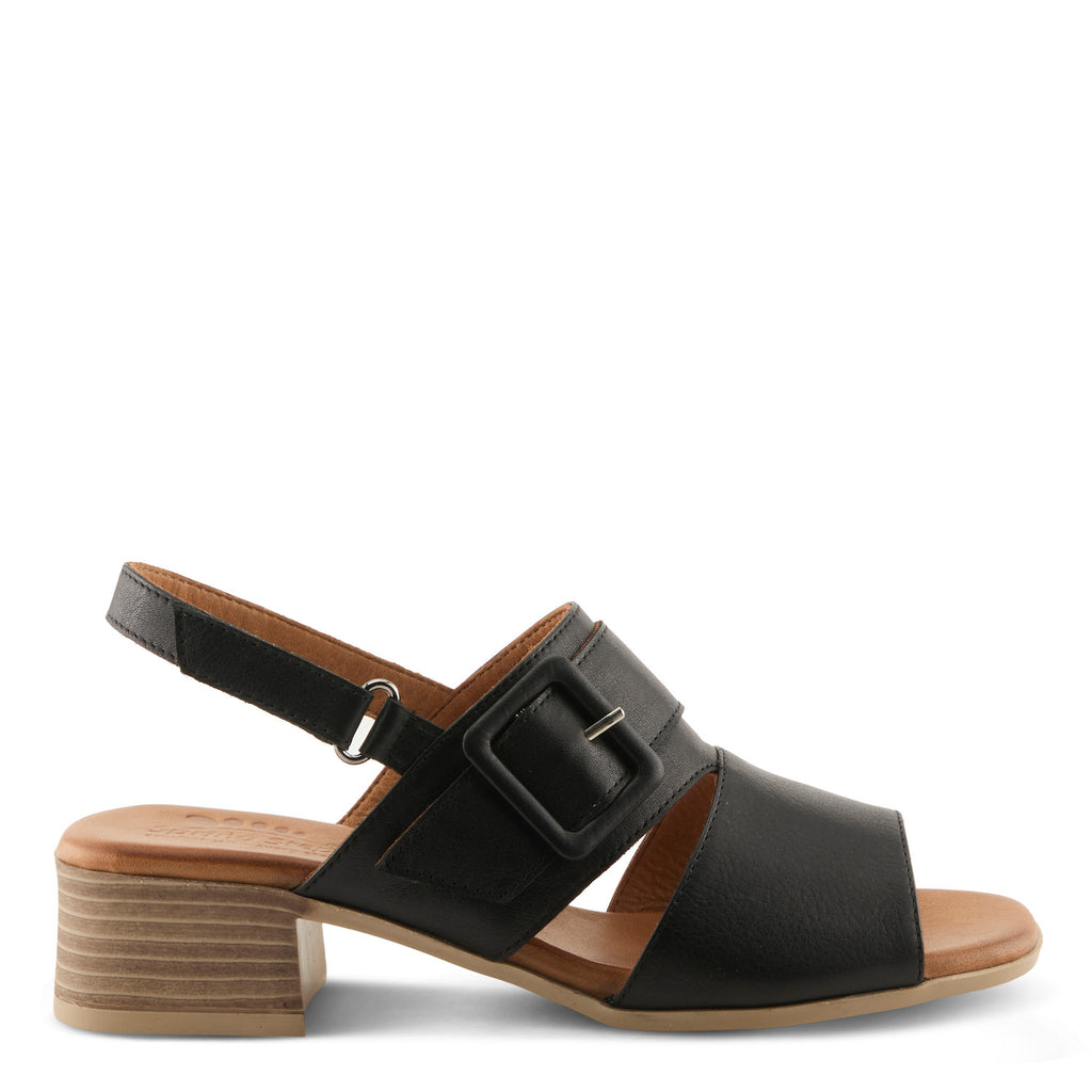 Acoliana Leather Sandal with Oversized Buckle