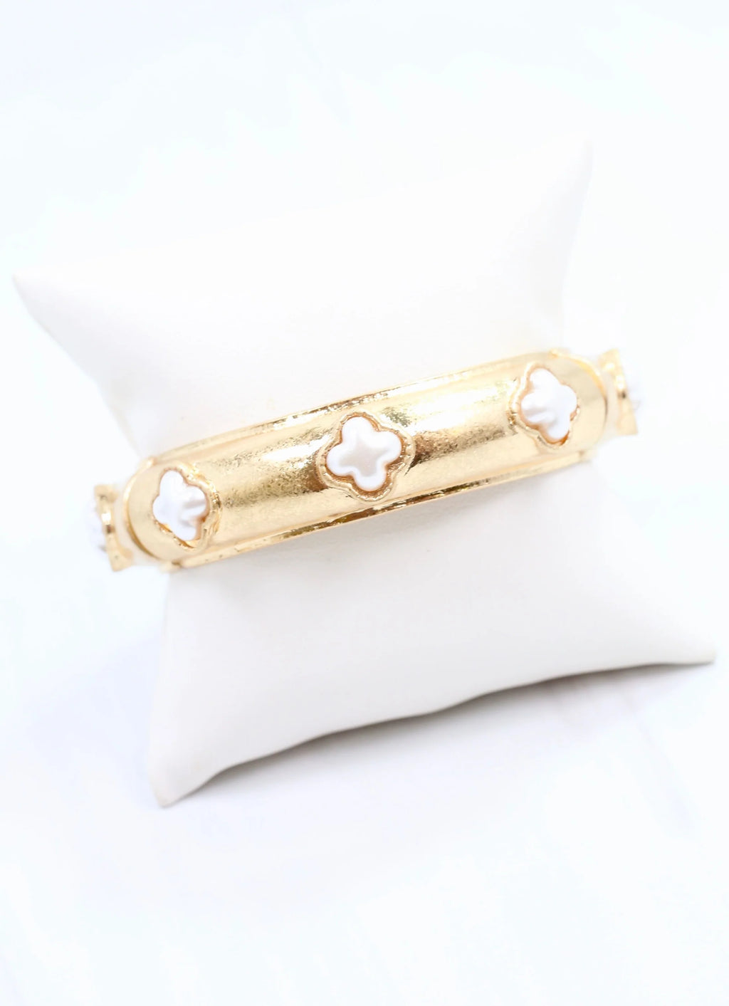 Pearl Clover Stretch Bracelet