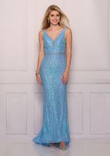 Load image into Gallery viewer, 11104 Fitted Sequin Dress
