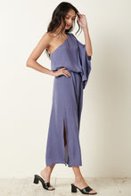 Load image into Gallery viewer, 517-2 Satin One Shoulder Maxi Dress
