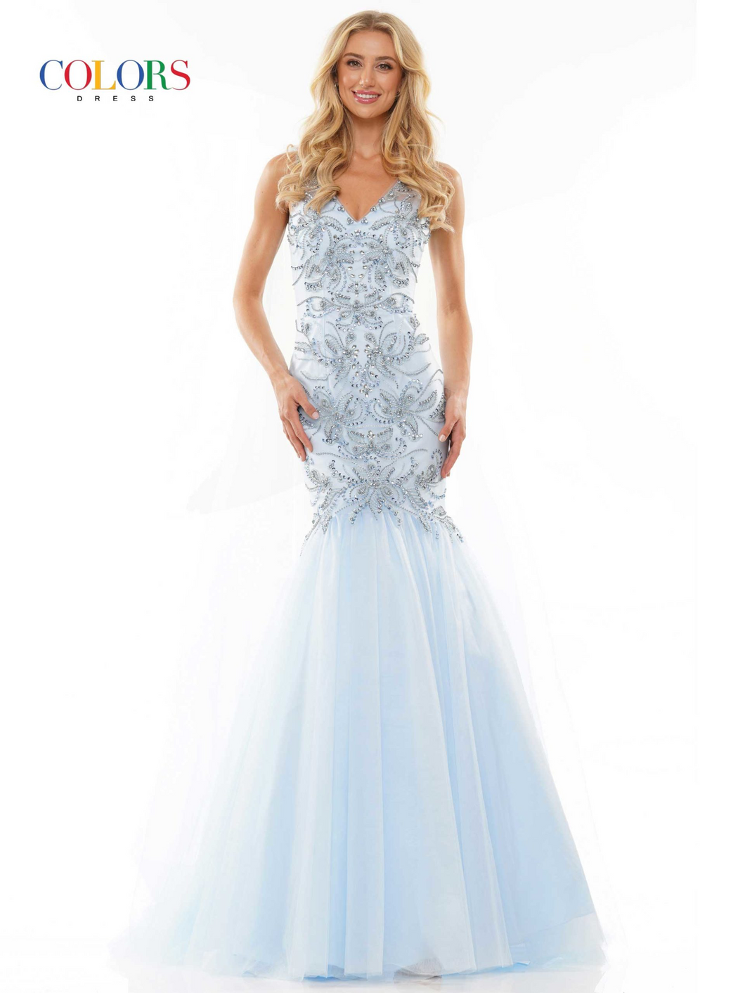 2993 Fit and Flare Beaded Dress