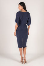 Load image into Gallery viewer, V-Neck Fitted Midi Dress
