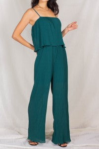 Pleated Cami Strap Jumpsuit