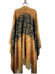 Cashmere feel Ruana wrap shawl