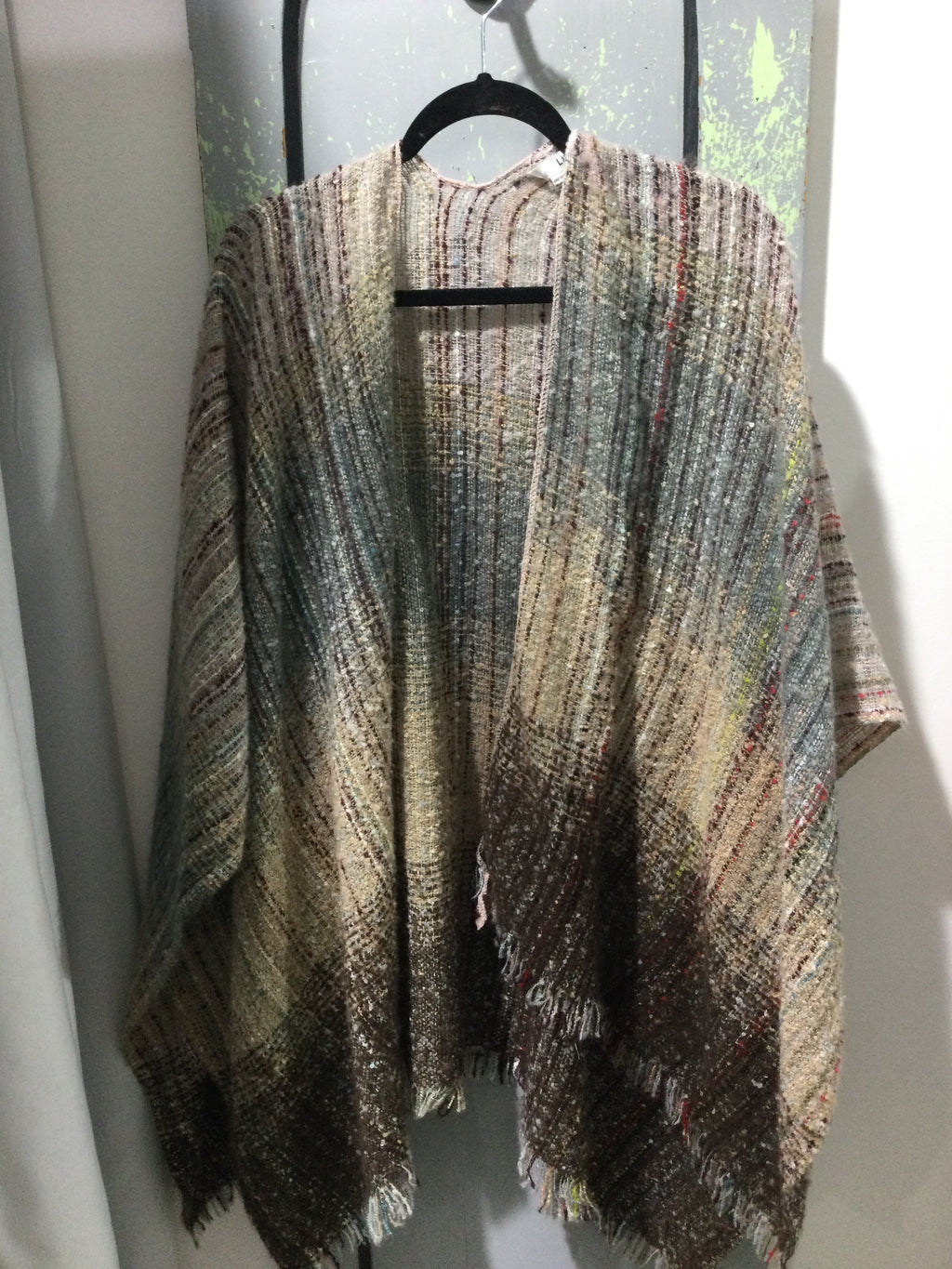 Wrap poncho in assorted colors